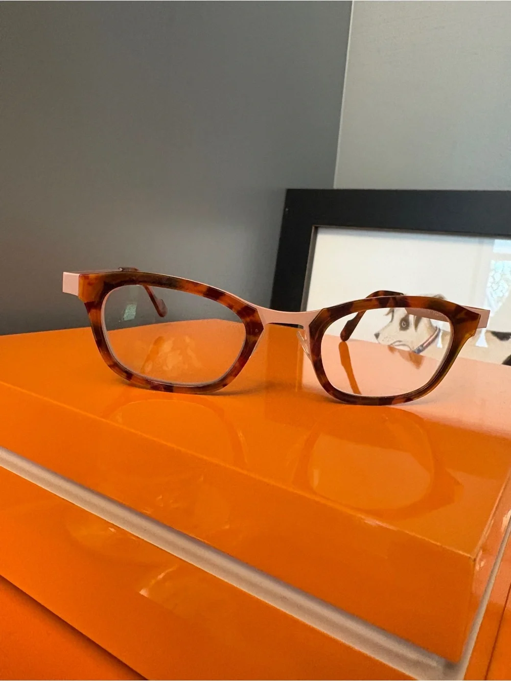 Anne et Valentin “Flora 2” 20B19 Eyeglasses — Tortoise Acetate, Blush Metal